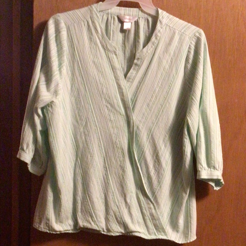 Green 3/4 Sleeve Top
